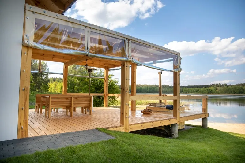 Domek nad jeziorem z prywatnym pomostem i balią Kujawsko-Pomorskie