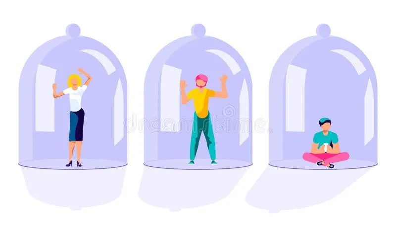 osoba za szklaną szybą samotność