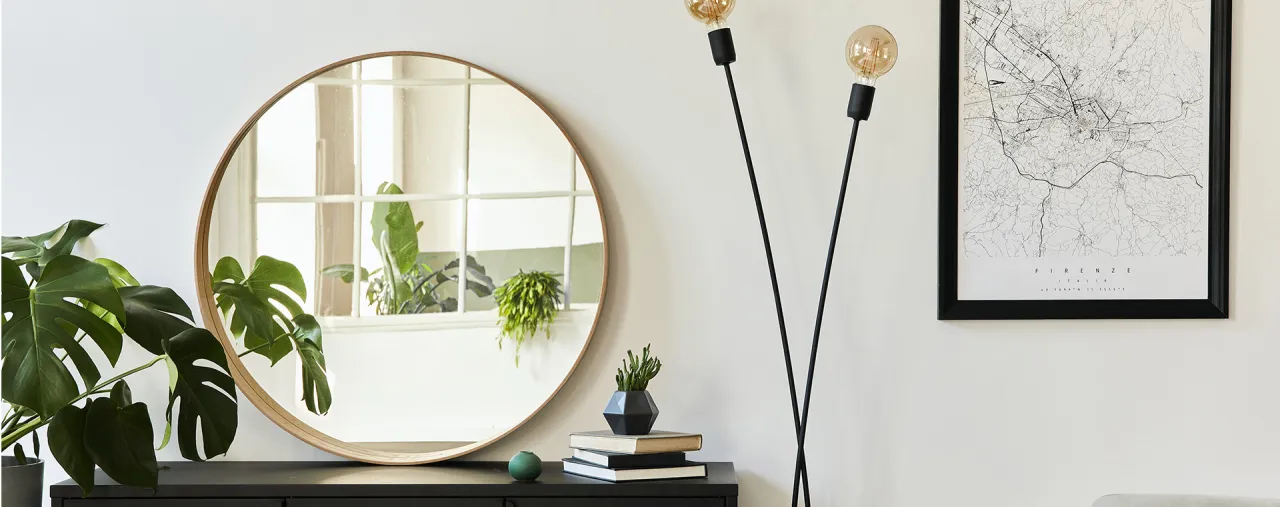 optyczne powiększanie małego wnętrza lustra kolory