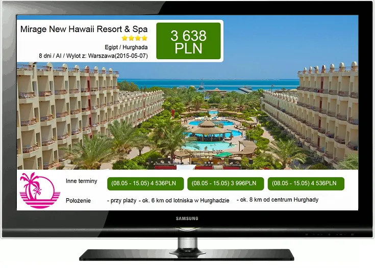 System rezerwacyjny biura podr&oacute;ży na ekranie komputera