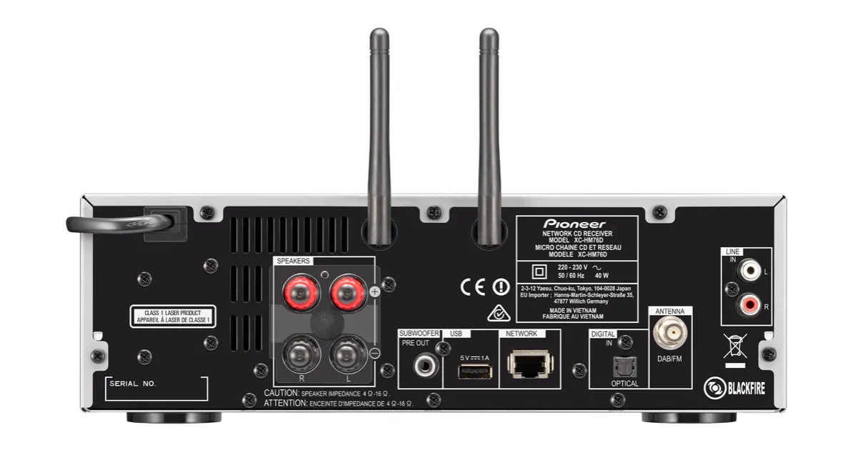 wieża stereo złącza i funkcje