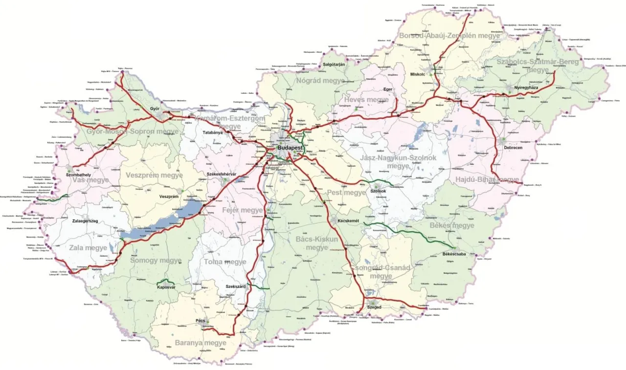 Wybór trasy samochodem na Węgry