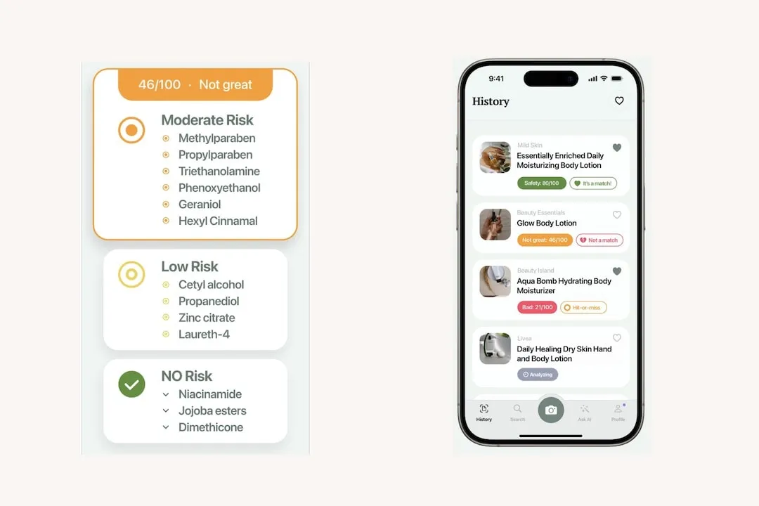 Kosmetik Inhaltsstoffe App Vergleich Screenshots
