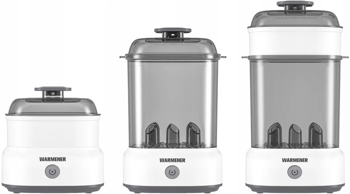 różne rodzaje sterylizatorów do smoczków i butelek