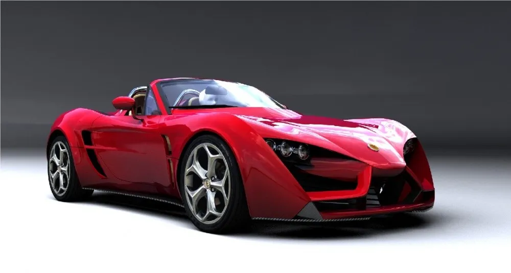 voiture de sport l&eacute;g&egrave;re type kit car avec moteur de moto visible