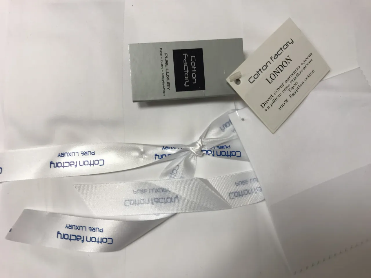 etykieta pościeli z parametrami TC i gramatura