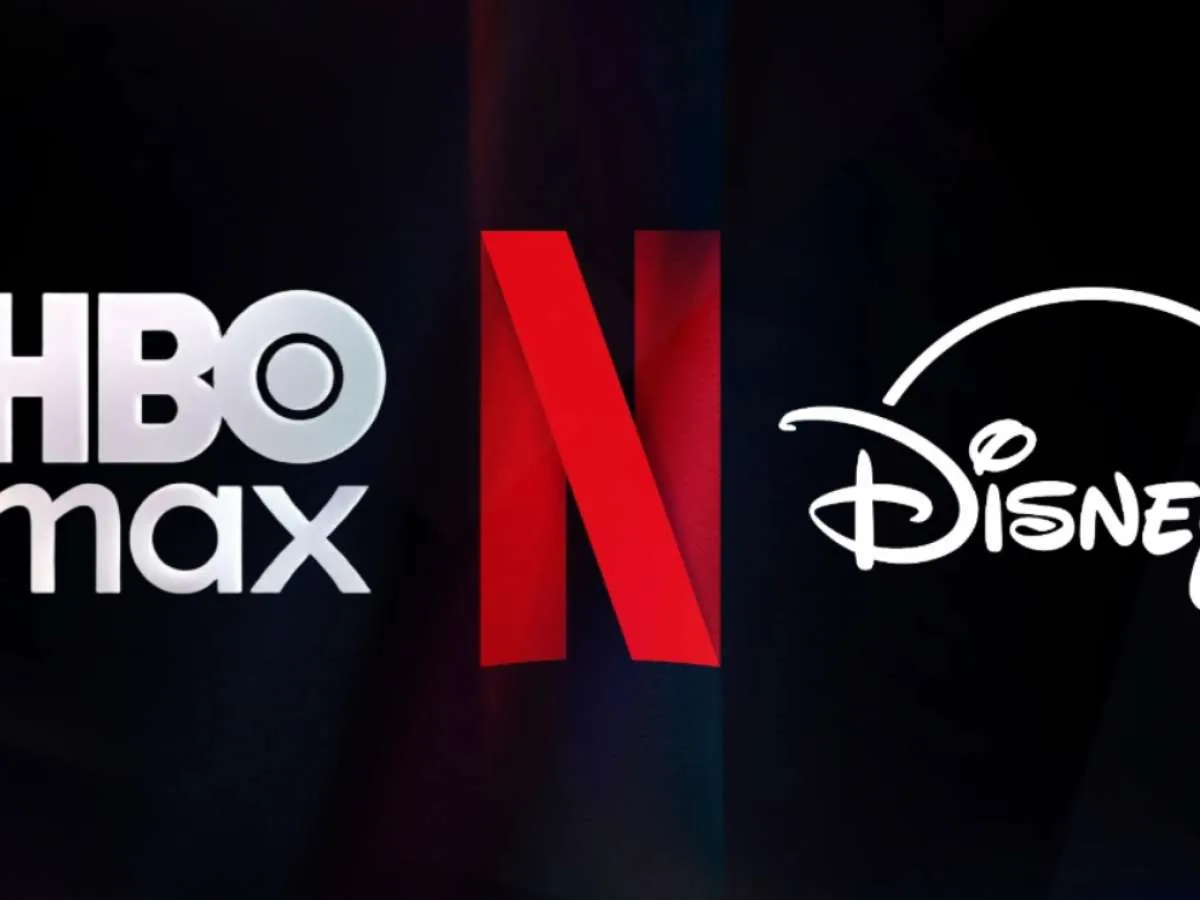 Logo Netflix, HBO Max i Disney+