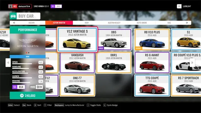 Zdjęcie Jak kupić samochód w Forza Horizon 4 i nie stracić kredytów