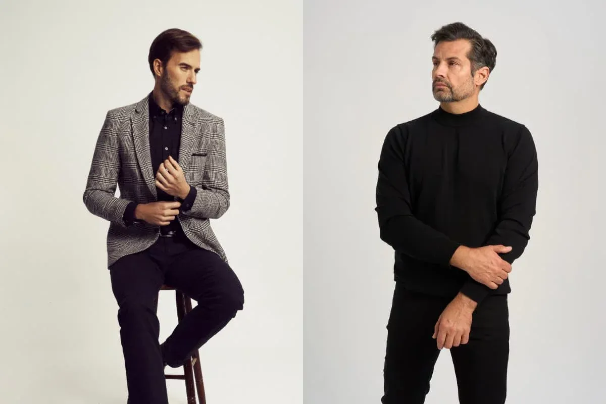 elegancki męski str&oacute;j na zimowy pogrzeb