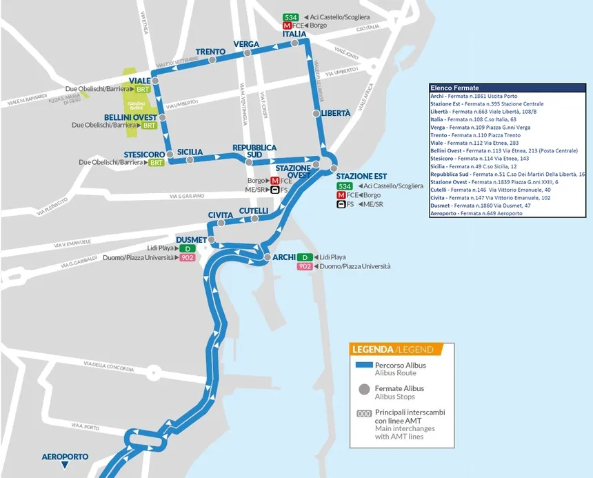 Mapa bezpiecznych dzielnic Katania, niebezpieczne dzielnice Katania