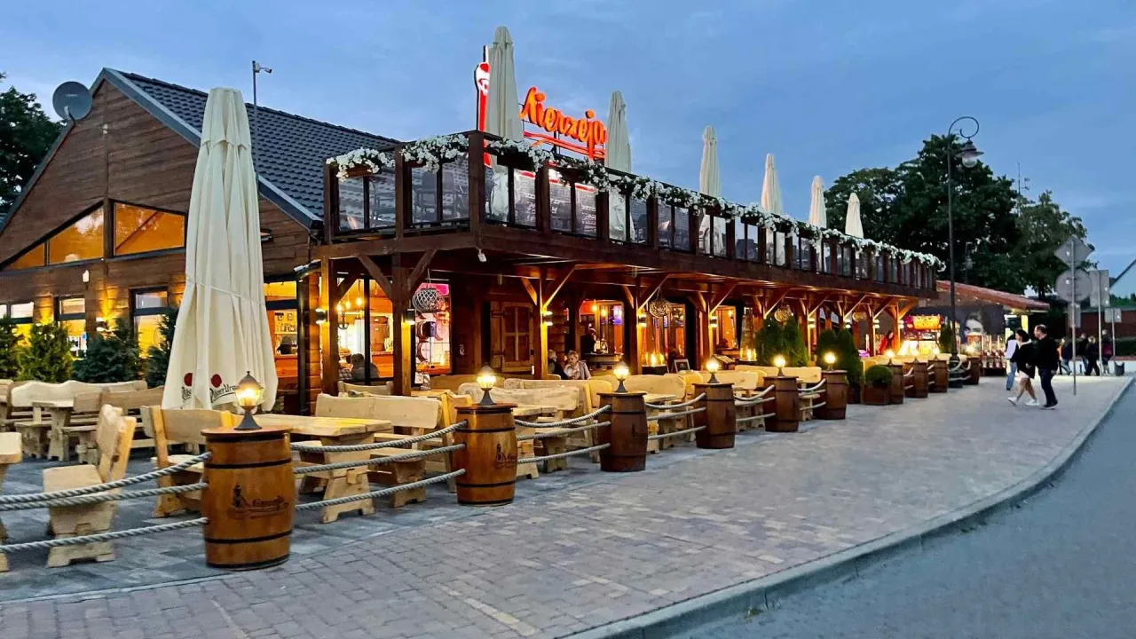 Restauracja Krynica Morska widok na Zalew Wiślany