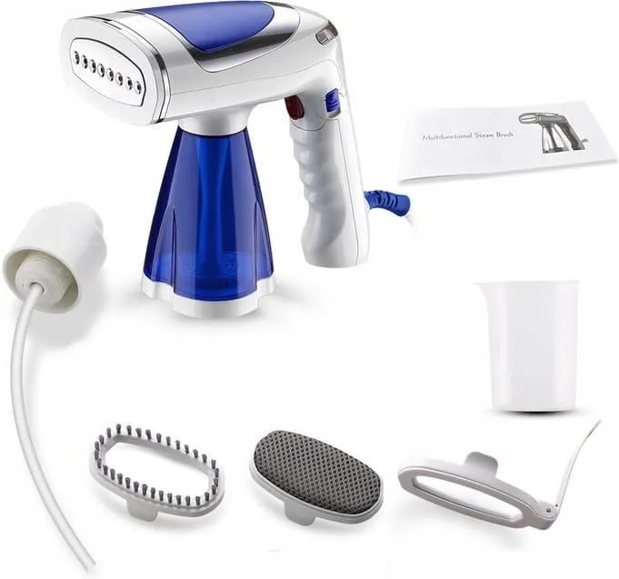 ręczna parownica do ubrań w akcji