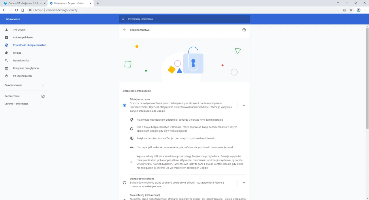bezpieczeństwo w internecie, aktualna przeglądarka