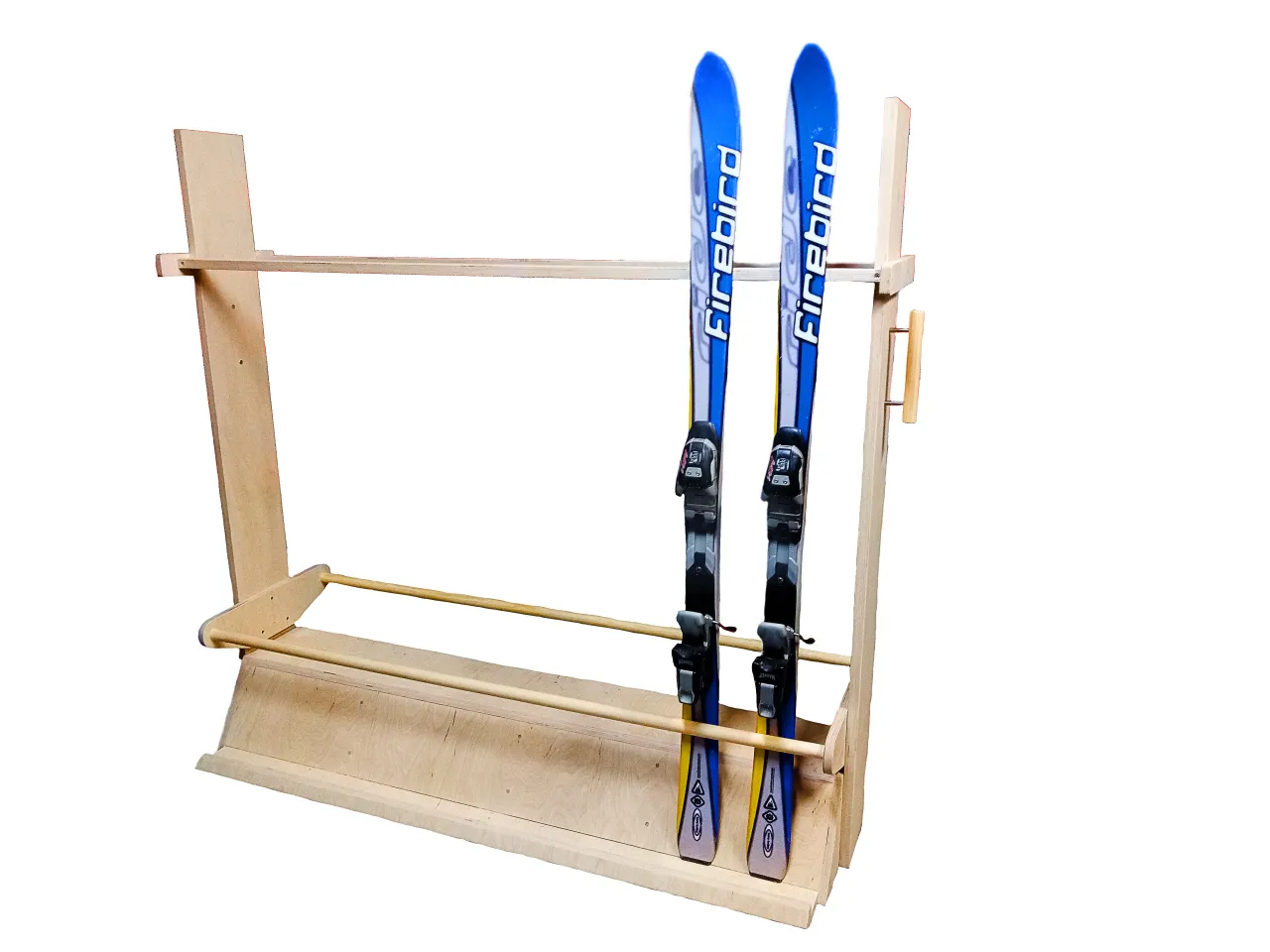 DIY stojak na narty z drewna rurek PVC