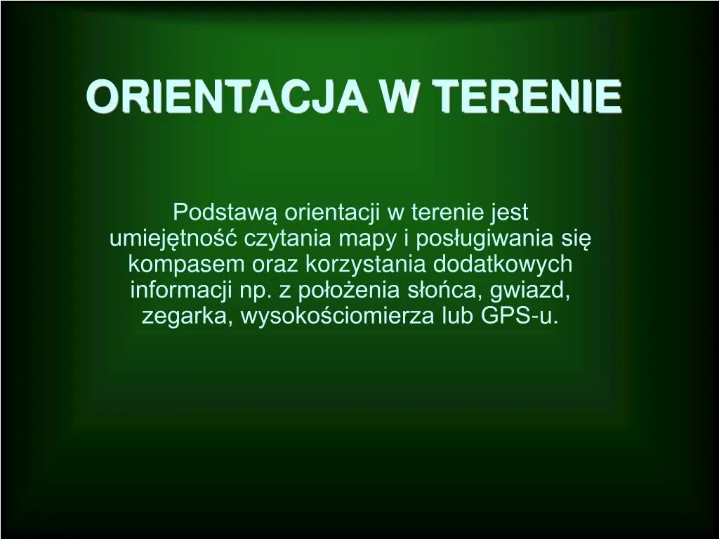 osoba używająca słońca do orientacji w terenie