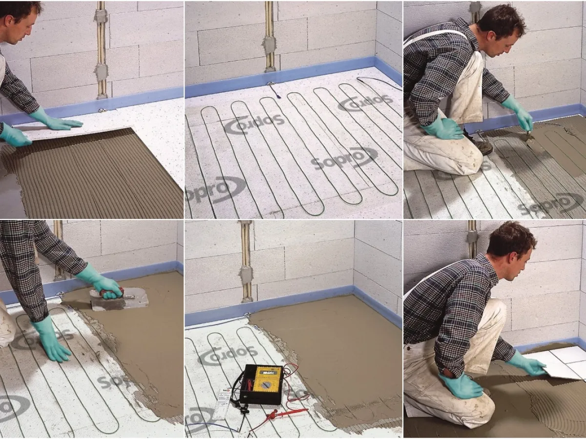 Montaż elektrycznej maty grzewczej