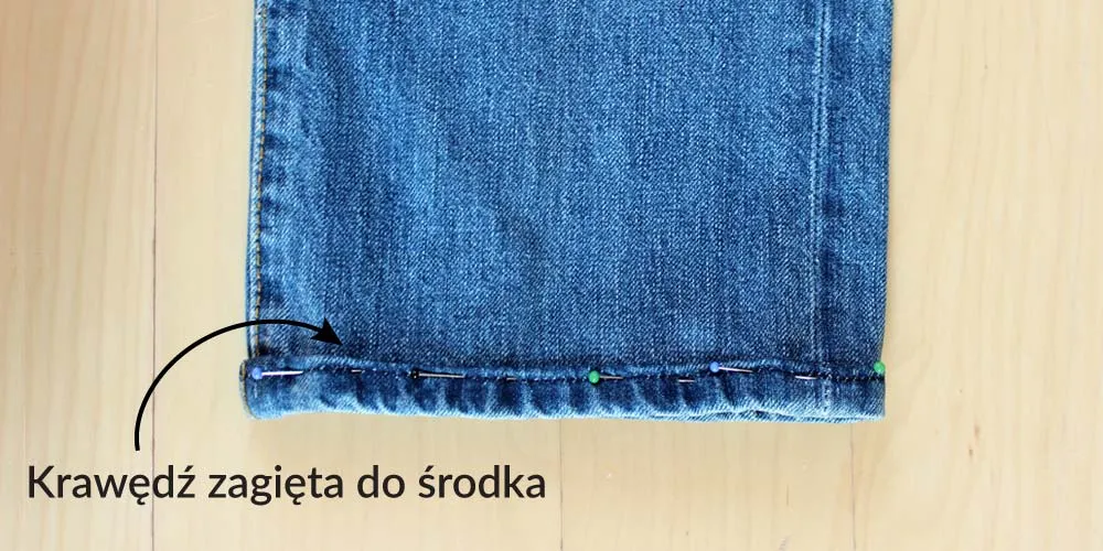 Skracanie jeans&oacute;w z oryginalnym dołem