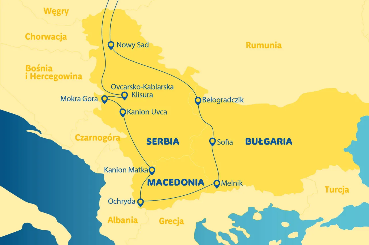 Miejsca na nocleg tranzytowy Serbia Węgry