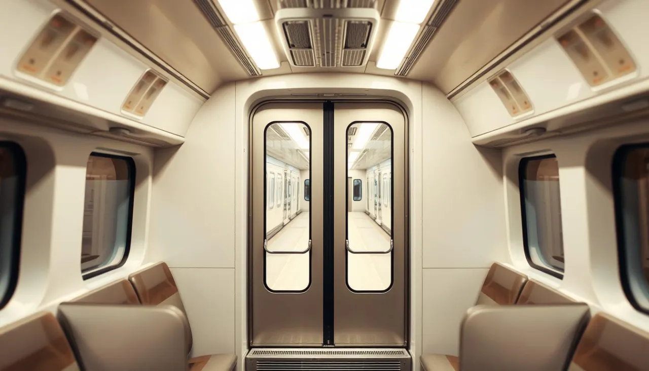 Awaryjne otwieranie drzwi pociągu czerwona rączka