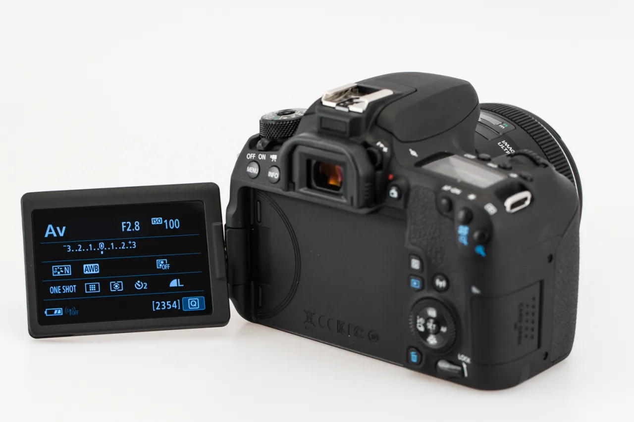 Canon EOS 77D schemat budowy wnętrza lub matryca APS-C