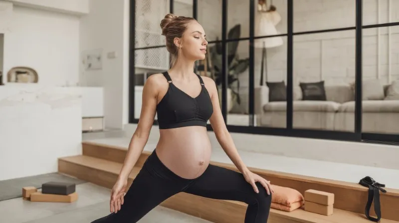 sprzęt do biegania dla kobiet w ciąży, biustonosz sportowy ciążowy, pas ciążowy do biegania