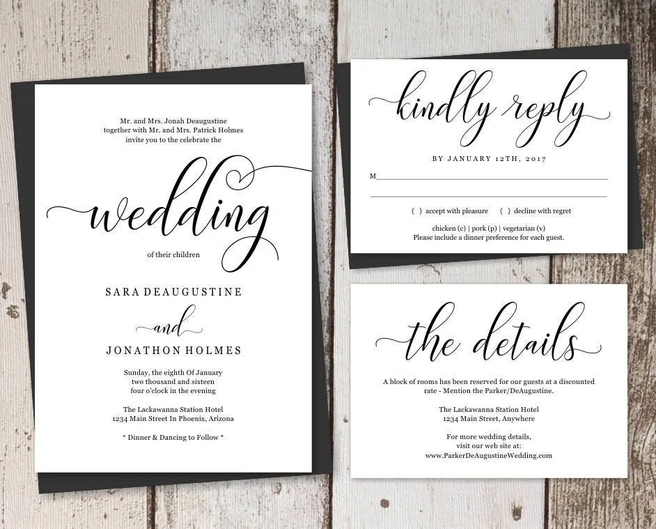 formal english invitation wedding business example