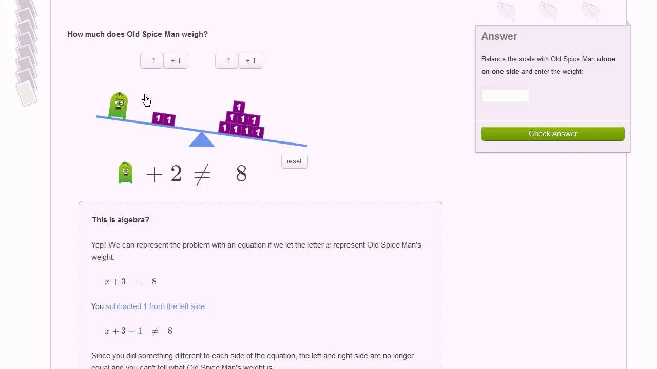 Waga r&oacute;wnowaga r&oacute;wnania matematycznego
