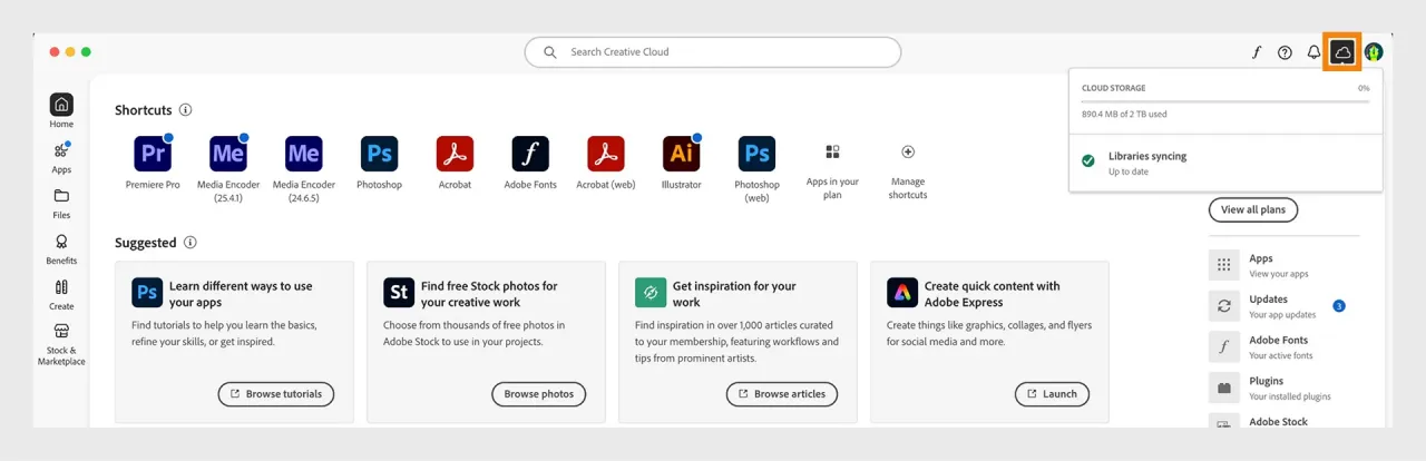 adobe creative cloud storage files