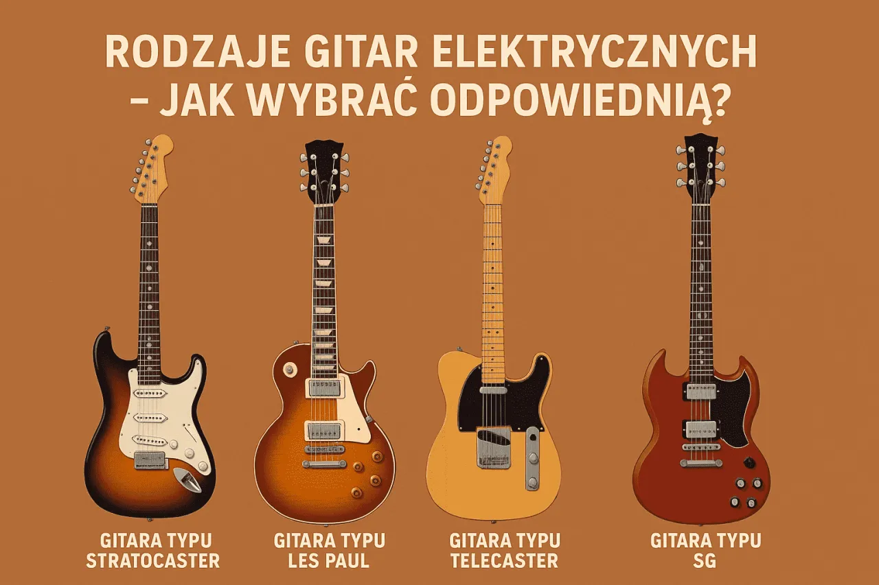 Rodzaje gitar elektrycznych i ich kształty (Stratocaster, Les Paul, Telecaster, SG, Superstrat)