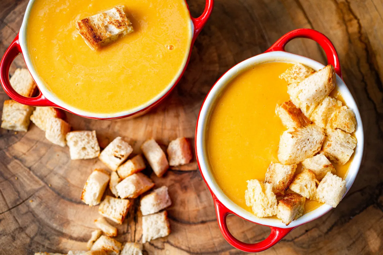 krem z dyni dla dzieci z grzankami