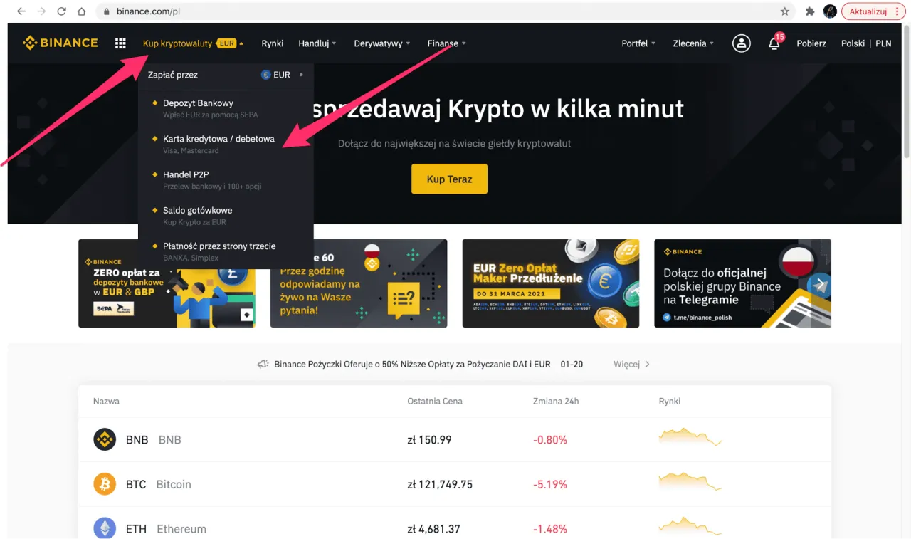 Zdjęcie Najtańsze sposoby kupna krypto na Binance bez ukrytych opłat