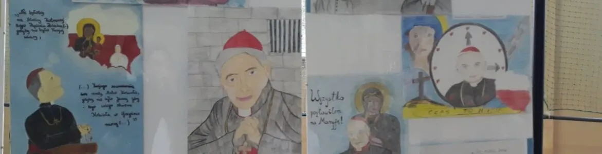 Zdjęcie Kreatywne prace plastyczne o kardynale Stefan Wyszyńskim dla uczniów