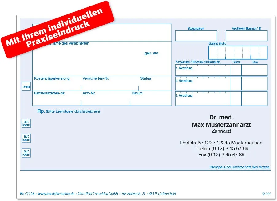 Zdjęcie Privatrezept Beispiel: So sieht ein korrektes Rezept aus und was zu beachten ist