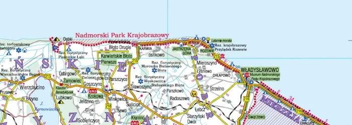 Mapa Polski Jastrzębia Góra położenie