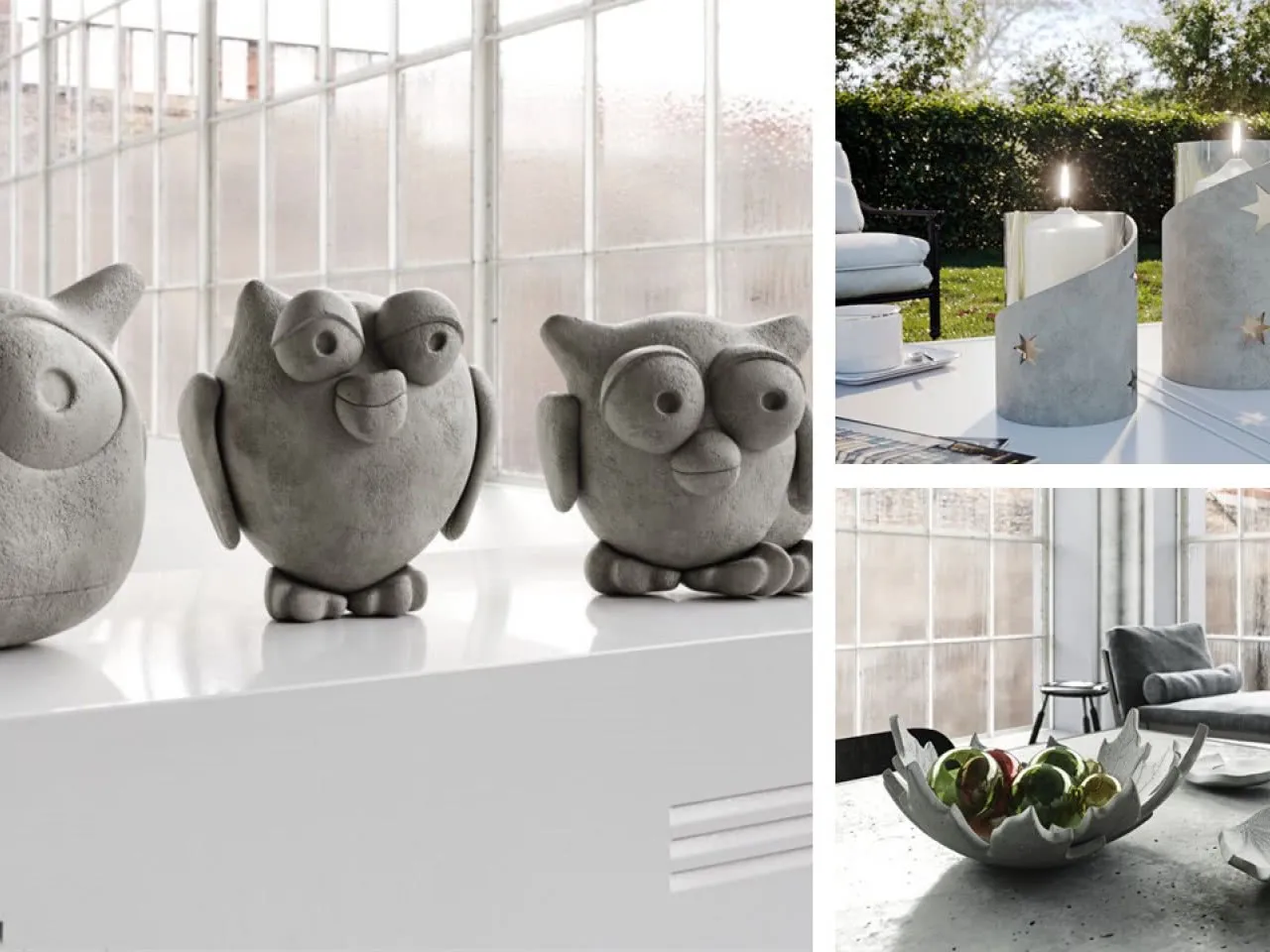 r&oacute;żnorodne ozdoby z betonu do domu i ogrodu