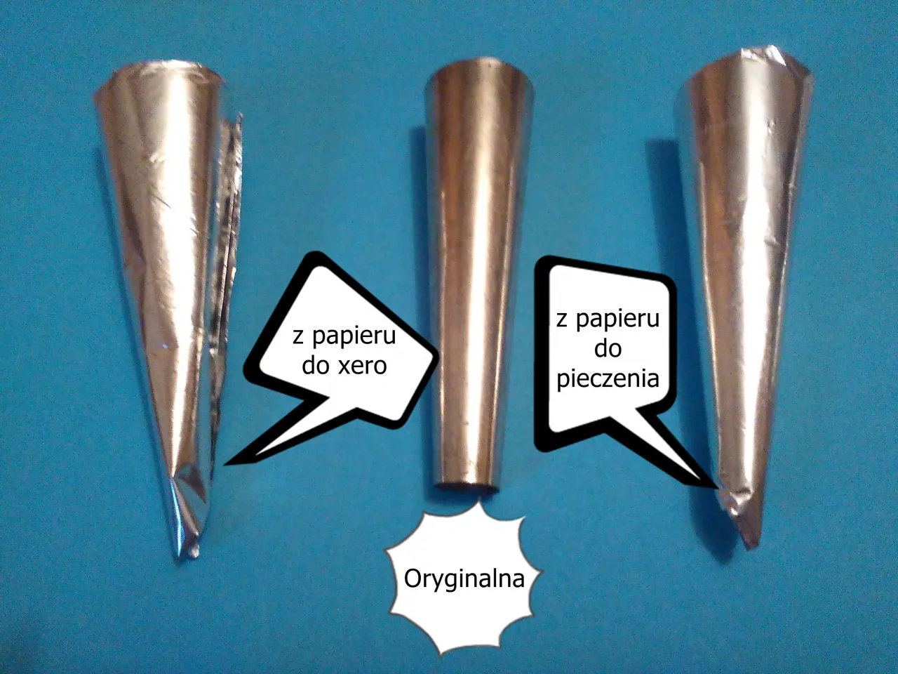 jak zrobić foremki do rurek z folii aluminiowej