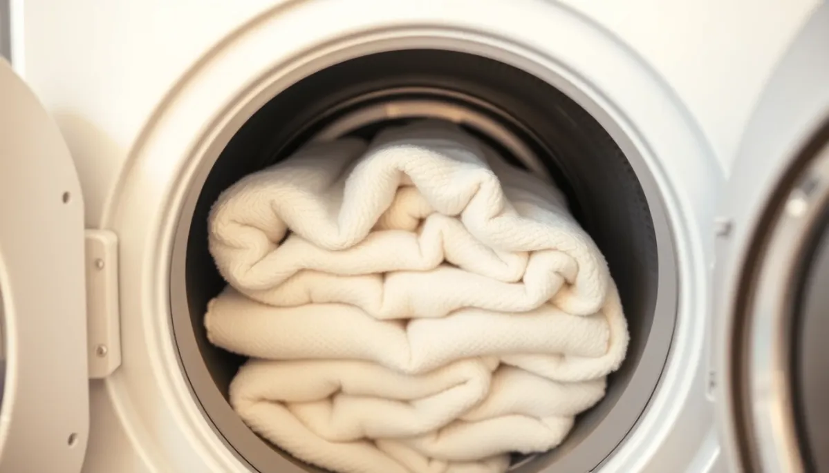 suszenie ręczników na sznurku i w suszarce bębnowej