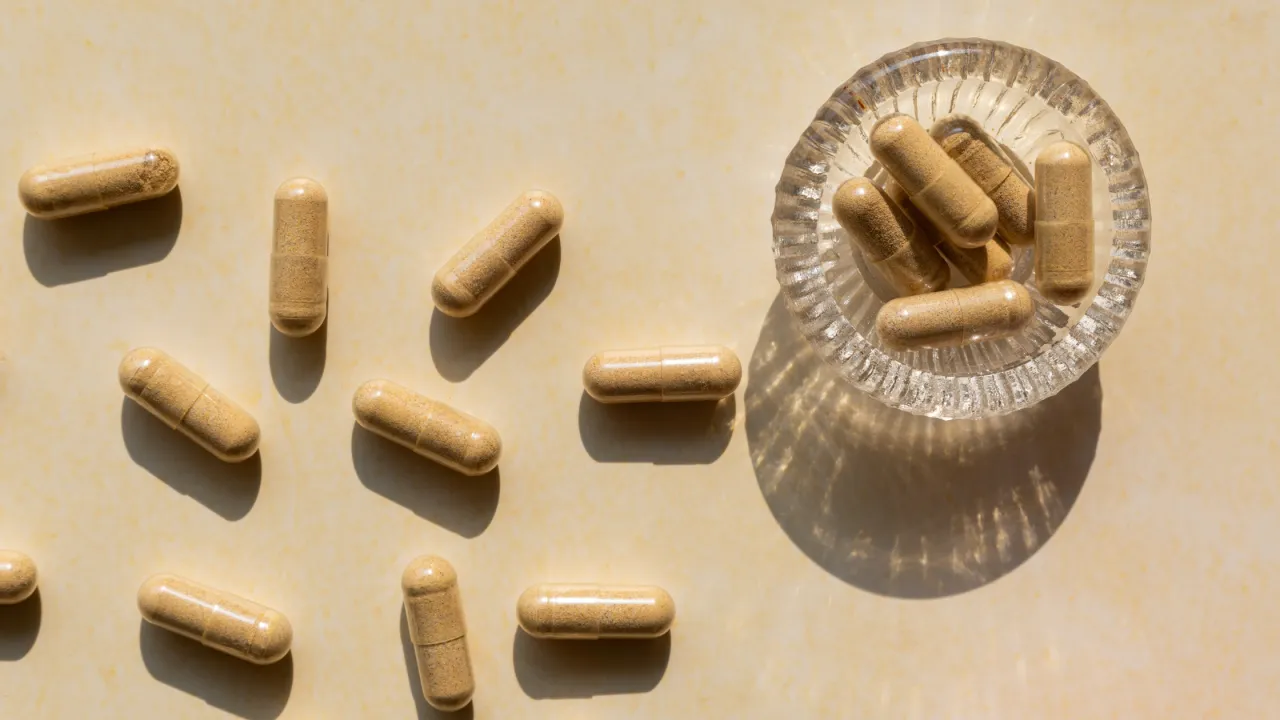 różne formy ashwagandhy proszek kapsułki ekstrakt