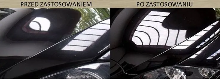 czarne auto woskowanie efekt przed po