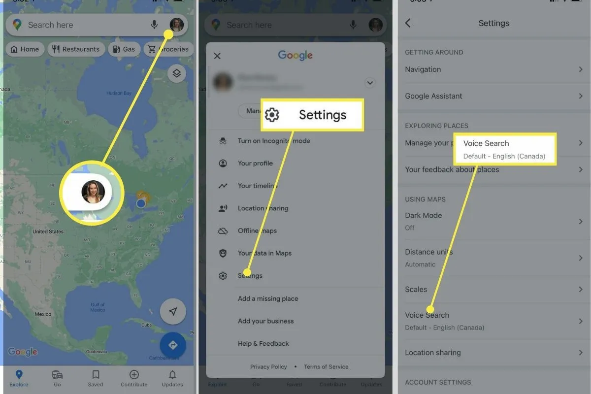 Google Maps iOS ustawienia języka
