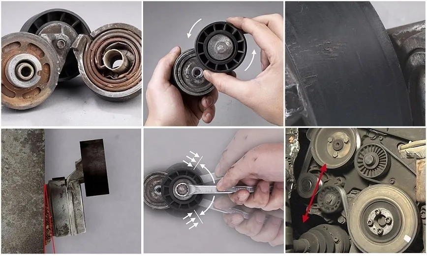 zużyty napinacz paska alternatora