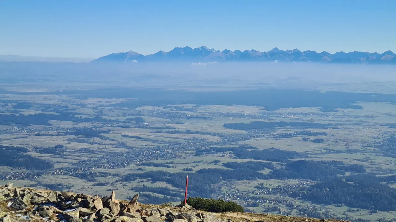 Panorama z Babiej Góry Tatry Beskidy