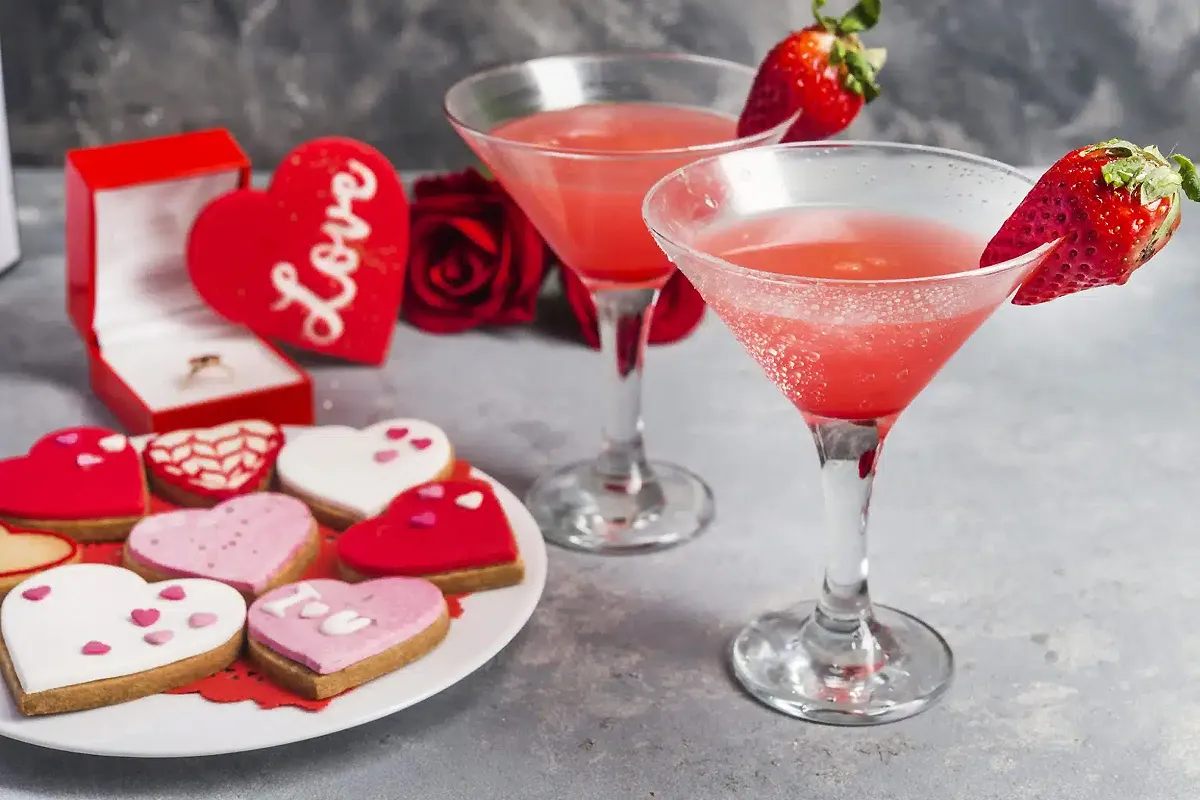 eleganckie mocktaile na walentynki
