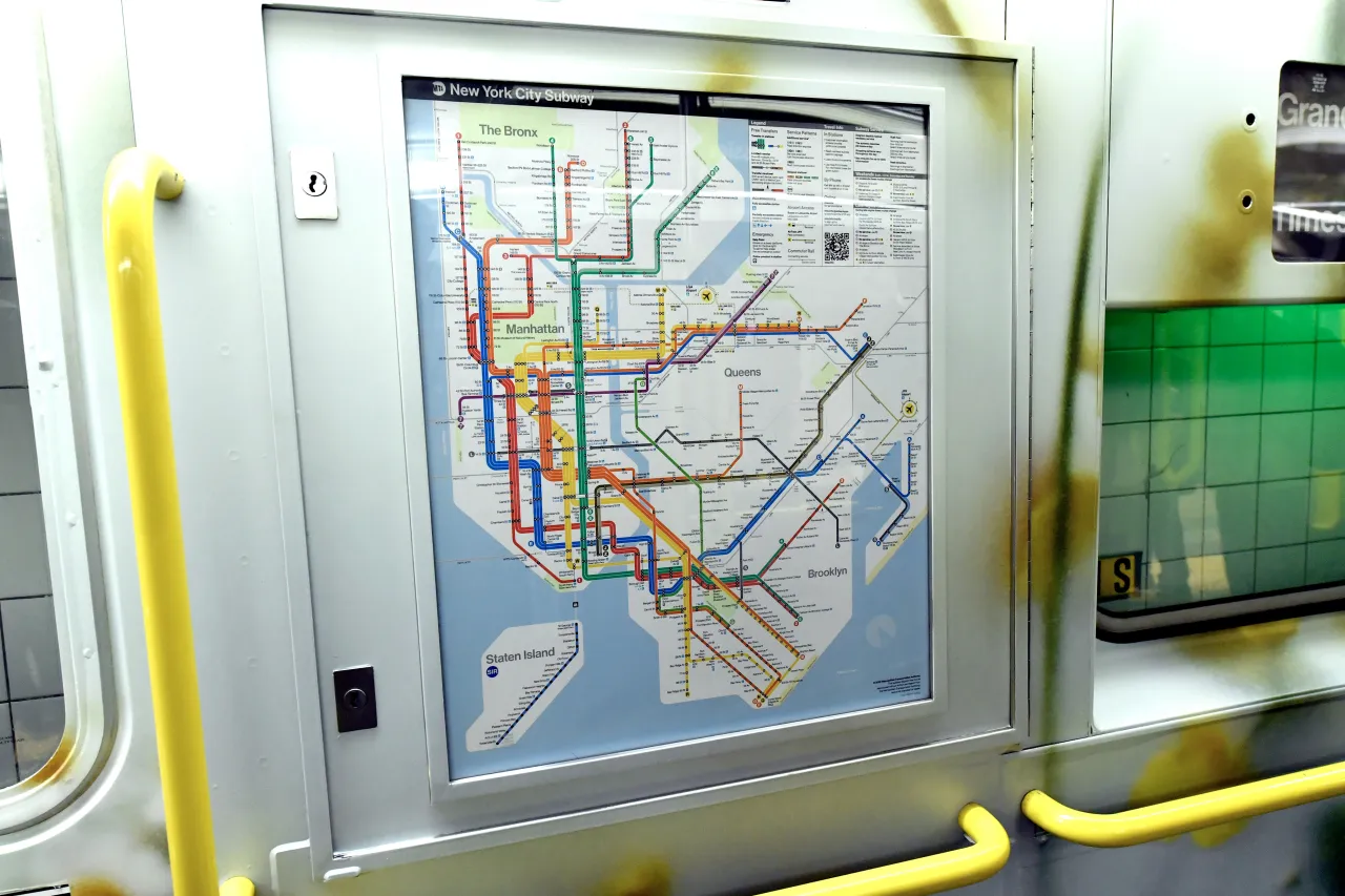 Mappa metropolitana New York subway