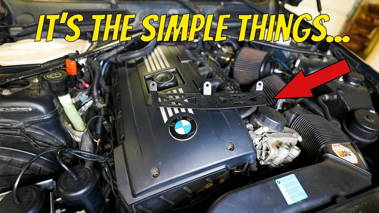 BMW E90 engine bay maintenance