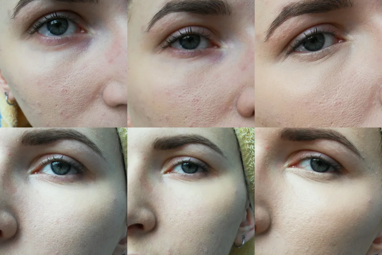 makijaż z bazą i bez, efekty bazy pod makijaż