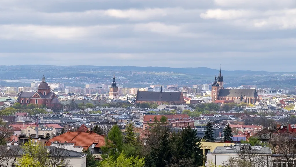 Kopiec Krakusa panorama Krakowa