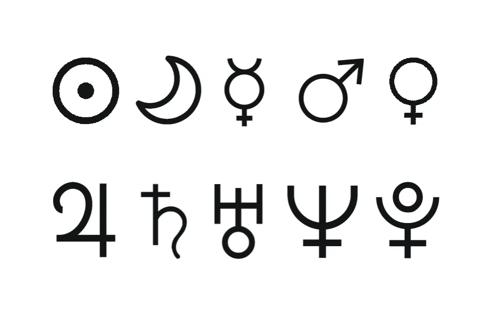 Zdjęcie Symbole planet w astrologii: ich znaczenie i wizualne przedstawienia