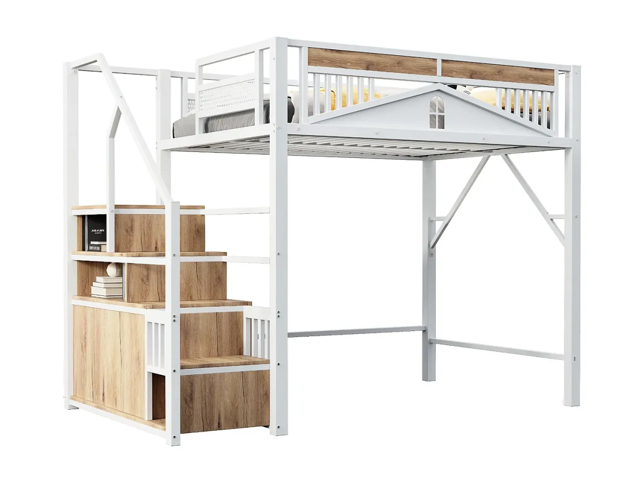 Grubość nóg łóżka piętrowego dla dorosłych drewno metal