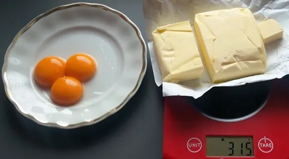 składniki na kruche ciasto masło żółtka